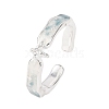 Brass Micro Pave Cubic Zirconia Cuff Rings RJEW-P172-01B-P-2