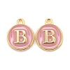 Golden Plated Alloy Enamel Charms X-ENAM-S118-07B-1