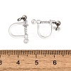 201 Stainless Steel Clip-on Earring Settings STAS-F311-15P-3