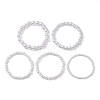 5Pcs 5 Size Acrylic Imitation Pearl Beaded Stretch Bracelets Set BJEW-JB10177-1