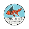 Mindset Is Everything Black Alloy Brooches JEWB-I030-12A-1