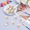 Olycraft Laser Cut Hollow Cottonwood Pendants WOOD-OC0001-52-5