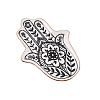 Hamsa Hand/Hand of Miriam with Flower Ceramic Jewelry Plate WG83352-01-1