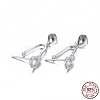 Anti-Tarnish Rhodium Plated 925 Sterling Silver Pendant Bails X-STER-L058-015P-4