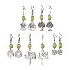 Alloy Tree of Life & Synthetic Imperial Jasper Beads Dangle Earrings EJEW-JE05405-1