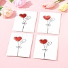 4Pcs Kraft Paper Greeting Cards AJEW-FS0001-30B-9