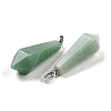 Natural Green Aventurine Pointed Pendants G-I314-02P-24-3