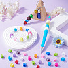 100Pcs Pearlized UV Plating Opaque Acrylic European Beads SACR-TA0001-77A-7