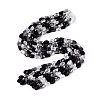 Electroplate Imitation Jade & Opaque & Transparent Glass Beads Strands EGLA-Q135-8x11MM-01E-2
