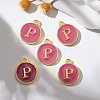 Golden Plated Alloy Enamel Charms X-ENAM-S118-08P-5