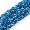 Electroplate Glass Beads Strands X-EGLA-A044-T4mm-L27-1