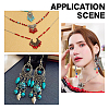 24Pcs 4 Style Tibetan Style Alloy Chandelier Component Links FIND-AR0003-56-4