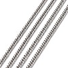 Tarnish Resistant Men's Jewelry Making 304 Stainless Steel Double Link Curb Chains CHS-A003C-1.0mm-1