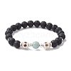 Natural & Synthetic Mixed Gemstone Stretch Bracelets BJEW-JB09519-02-1