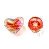 Two Tone UV Plating Transparent Acrylic European Beads OACR-F004-06C-2