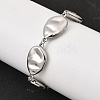 Textured 316L Surgical Stainless Steel Link Chain Bracelets for Women BJEW-D454-03P-1