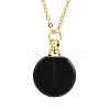 Natural Black Agate Perfume Bottle Pendant Necklace PW-WGD45C6-04-1