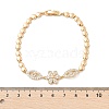 Brass Micro Pave Cubic Zirconia Link Chain Bracelets KK-R217-41G-5