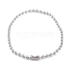 304 Stainless Steel Ball Chain Necklaces for Women NJEW-G135-01C-P-1