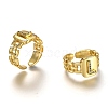 Brass Micro Pave Clear Cubic Zirconia Cuff Rings RJEW-H541-01L-G-2