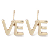 Word VE Alloy Studs Earrings for Women EJEW-H309-14KCG-1