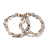 Natural Lodolite Quartz Beaded Stretch Bracelets BJEW-F414-02B-07-1