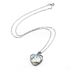 Stainless Steel Pendant Necklaces NJEW-B078-01-2