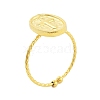 Real 18K Gold Plated 304 Stainless Steel Open Cuff Rings for Women RJEW-B061-02G-07-1