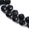 Natural Blck Jade Beads Strands G-G182-B25-04-4