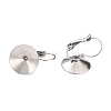 304 Stainless Steel Leverback Earring Settings STAS-B003-08P-2