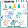  Elephant Silicone Knitting Needle Stoppers SIL-NB0001-29-2