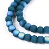 Frosted Opaque Glass Beads Strands GLAA-T032-P4mm-MBB14-3