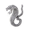 Snake Alloy Rhinestone Brooch Pin JEWB-Z031-03AS-1