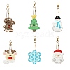 Christmas DIY Diamond Painting Keychain Kits DIAM-PW0010-67P-1