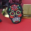 Sugar Skull Computerized Embroidery Style Cloth Iron on/Sew on Patches SKUL-PW0002-110-03-1