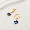 Elegant Stainless Steel Heart Hoop Earrings LN7858-1-1