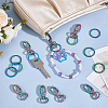 20Pcs 2 Style Oval Alloy Swivel Clasps Lanyard Snap Hook FIND-PH0026-93-4