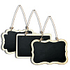 30Pcs 3 Styles Mini Wooden Hanging Chalkboard HJEW-CJ0001-04-9