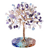 Natural Gemstone Chips Tree of Life Decorations PW-WG52040-08-1