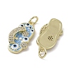 Real 18K Gold Plated Brass Micro Pave Cubic Zirconia Pendants KK-L209-073G-03-2