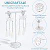 Unicraftale 60Pcs 201 Stainless Steel Textured Flat Round Stud Earring Findings STAS-UN0052-81-5
