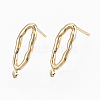 Brass Stud Earring Findings X-KK-S354-233-NF-2