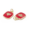 Brass Micro Pave Cubic Zirconia Charms KK-E068-VB442-2-3