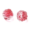 Two-tone Transparent Glass Beads GLAA-H041-02J-2