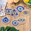 DIY Diamond Painting Evil Eye Theme Cup Mat Kits DIY-TAC0028-02-7