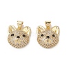 Brass Micro Pave Cubic Zirconia Pendants KK-M240-02F-1