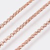 Long-Lasting Plated Brass Rolo Chain Necklaces NJEW-K112-10P-NF-2