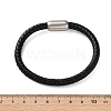 Man's Braided Leather Cord Bracelets BJEW-JB04255-02-5