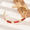 304 Stainless Steel Cuff Bangles for Women BJEW-Z087-10G-3