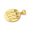 Brass Micro Pave Cubic Zirconia Pendants KK-N254-130B-G-2